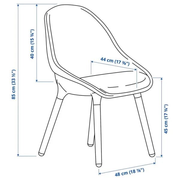 IKEA BALTSAR Chair | Transparent Polycarbonate Shell & Beech Legs | Black Cushion - althahanifurniture