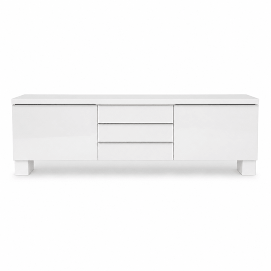 IKEA BESTÅ BURS TV Bench – High-Gloss White – 180 × 41 × 49 cm - Al Thahani Furniture