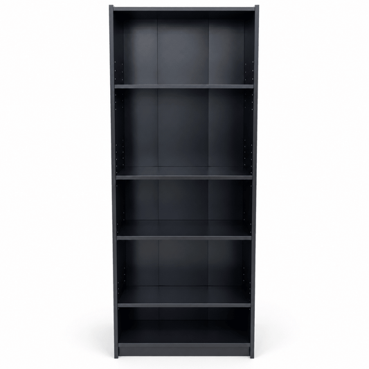 IKEA Black 5-Tier Open Bookcase – 60 × 24 × 180 cm - Al Thahani Furniture