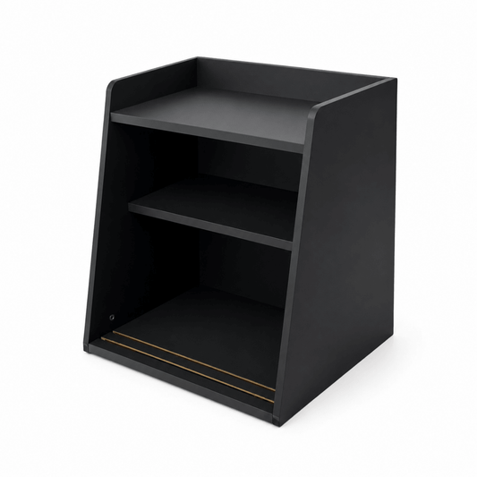IKEA Black Open Bedside Table - Al Thahani Furniture
