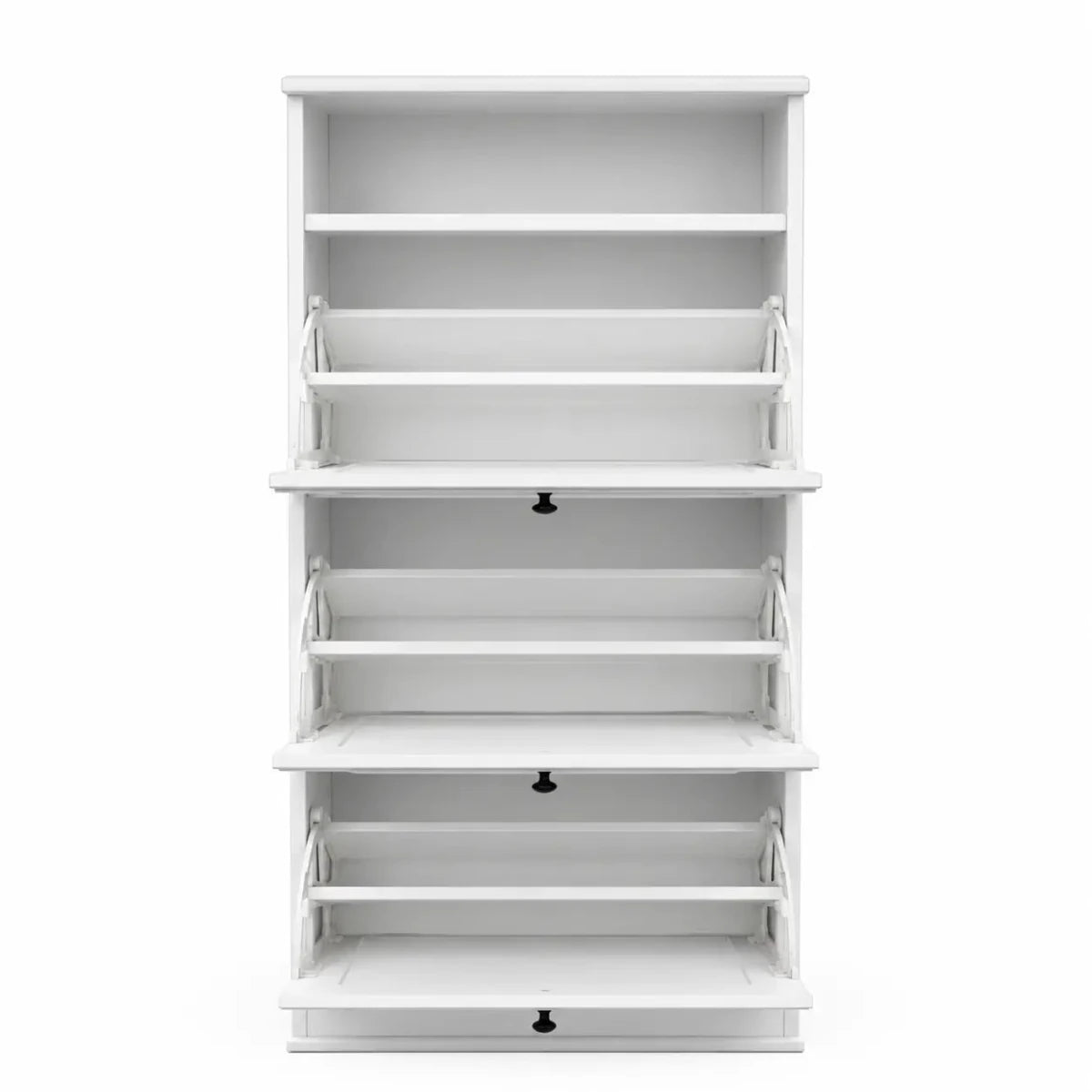 IKEA BRUSALI Shoe Cabinet with 3 Compartments | White - used 4 months - Al Thahani Furniture