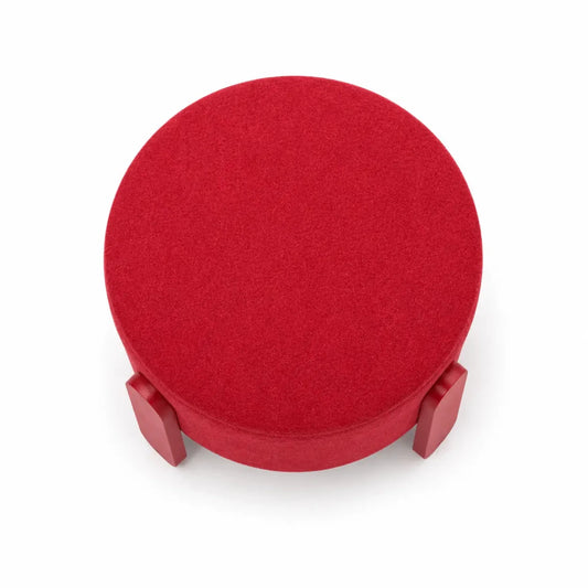 IKEA FÖRLUNDA Pouffe with Storage | Tonerud Red, 44 cm Diameter - used 1 months - Al Thahani Furniture