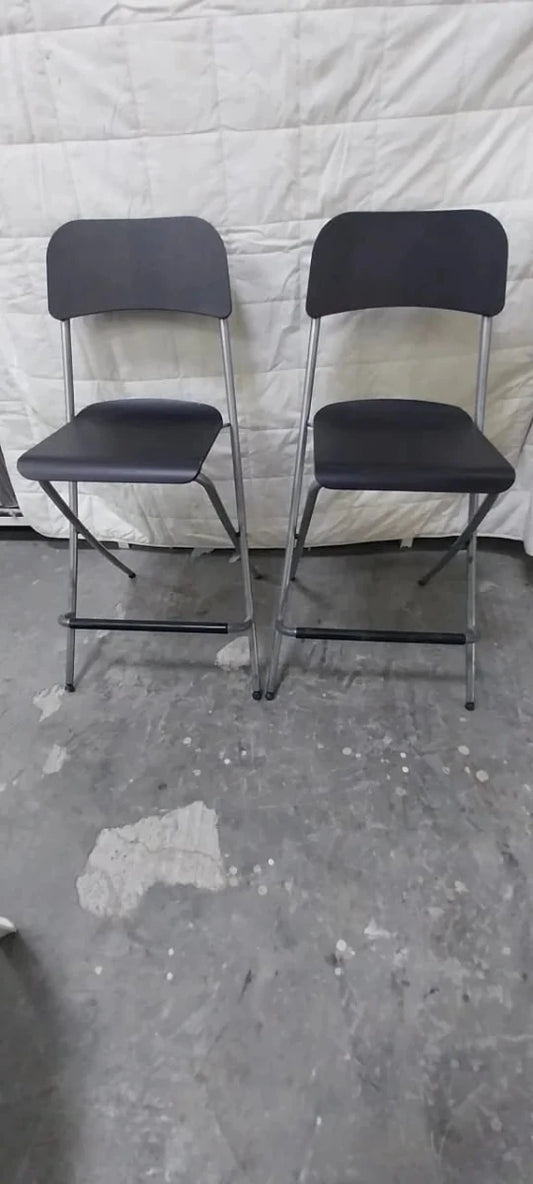 IKEA Folding Chair | Classic Black with Wooden Seat - althahanifurniture