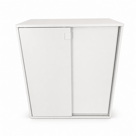 IKEA GALANT White Lockable Sliding-Door Office Cabinet | 160x45x120 cm - Al Thahani Furniture