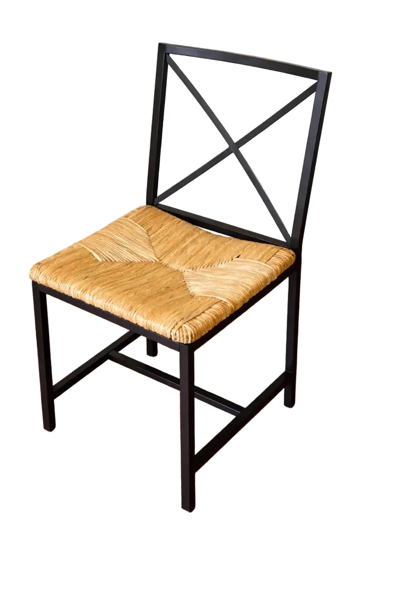 IKEA GRANÅS Dining Chair – Black Steel Frame & Woven Seat – 40x45x86 cm - althahanifurniture