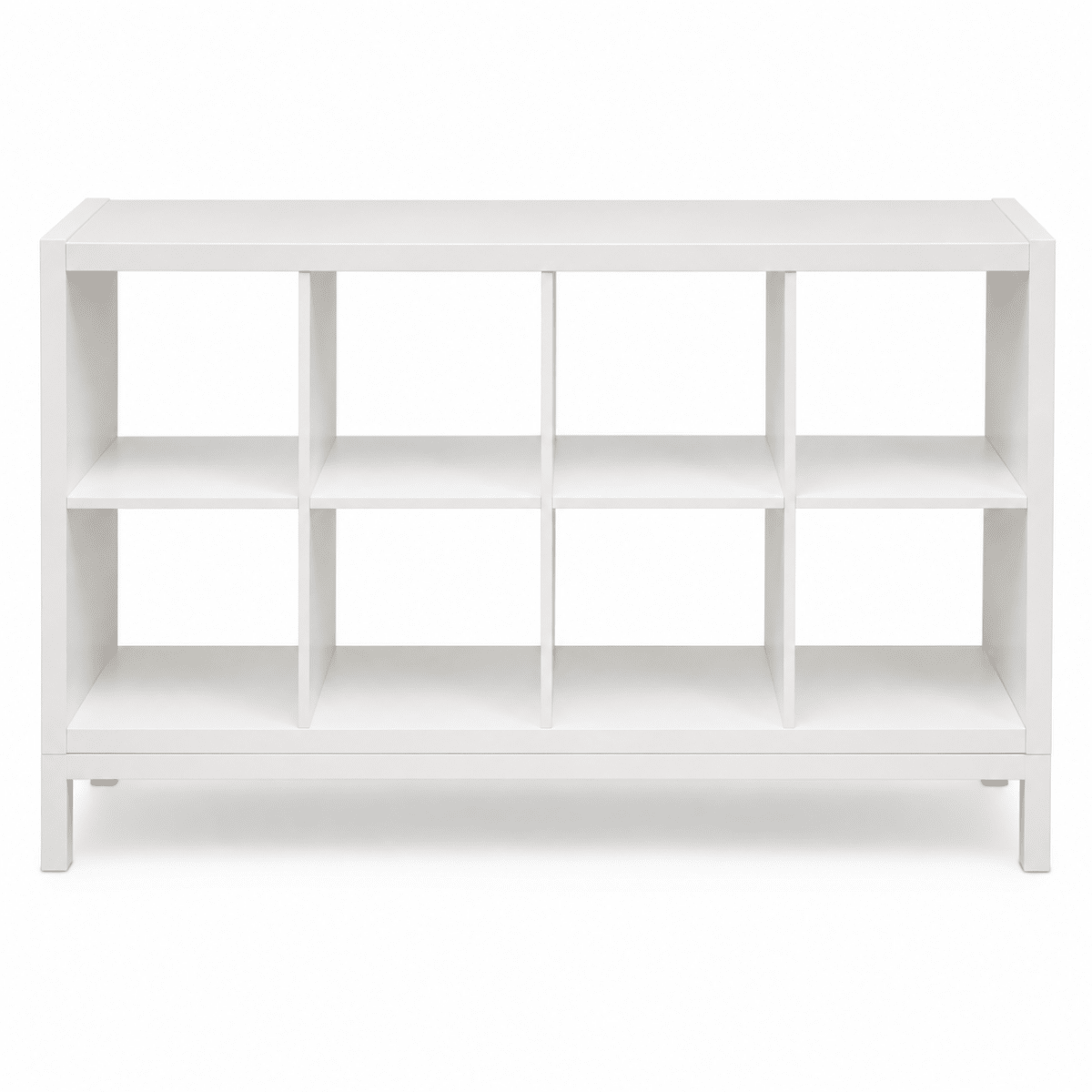 IKEA KALLAX 8-Cube Shelving Unit with Underframe – White – 147 × 39 × 94 cm - Al Thahani Furniture