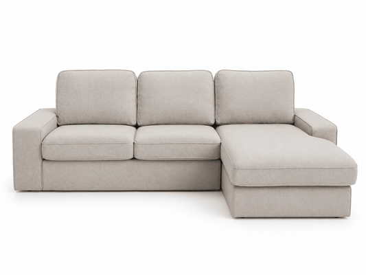 IKEA KIVIK 3-Seat Sofa with Chaise Longue | Tresund Light Beige - Al Thahani Furniture