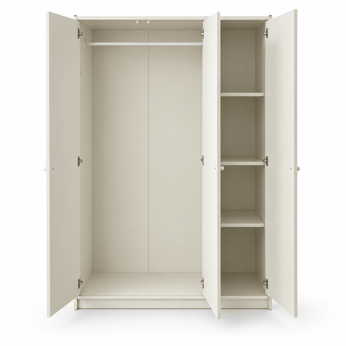 IKEA KLEPPSTAD 3-Door Wardrobe – White – 117 × 55 × 176 cm - Al Thahani Furniture