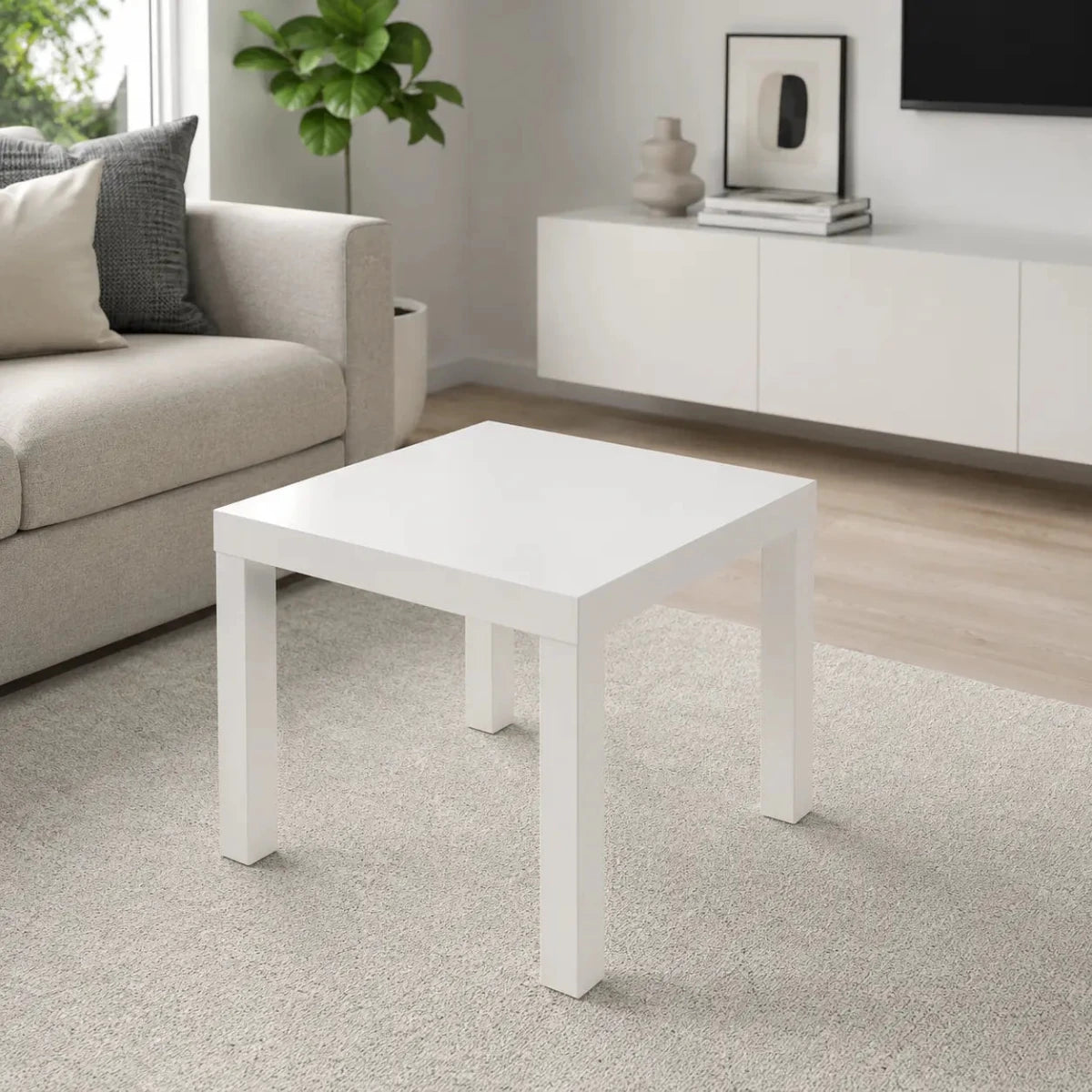 IKEA LACK Side Table | White - used 1 months - Al Thahani Furniture