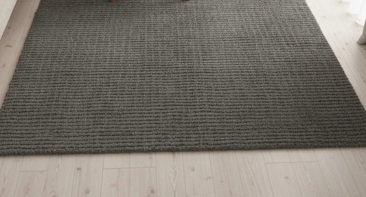 IKEA Latex‑Backed Area Rug | Grey Textured Design | 133×195 cm | Non‑Slip & Easy‑Clean - althahanifurniture