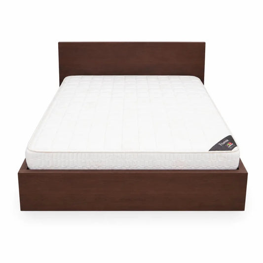 IKEA Minimalist King Bed Set with 6-Drawer Dresser & Mattress | Dark Wood - used 6 months - Al Thahani Furniture