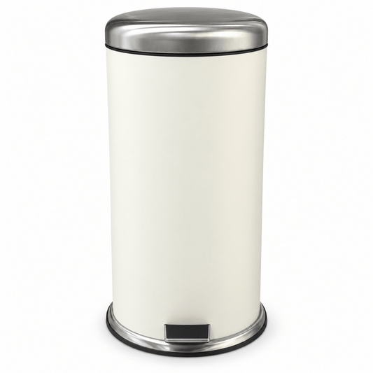 IKEA MJÖSA 30L Pedal Bin – White & Stainless Steel - Al Thahani Furniture