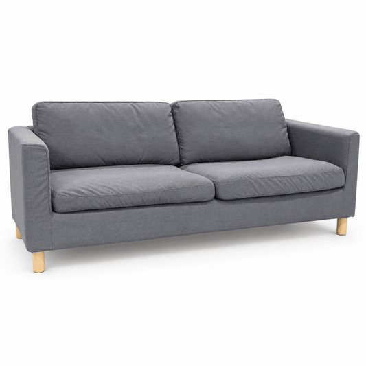 IKEA PÄRUP 3-Seater Fabric Sofa – Grey – 206 × 80 × 86 cm - Al Thahani Furniture
