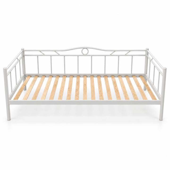 IKEA RAMSTA Day-bed with LURÖY Slatted Bed Base – White – 90 × 200 cm