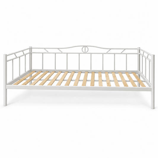 IKEA RAMSTA Day-bed with LURÖY Slatted Bed Base – White – 90 × 200 cm - Al Thahani Furniture