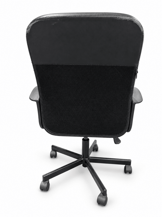 IKEA RENBERGET Swivel Office Chair with Armrests & Adjustable Height – Black - Al Thahani Furniture