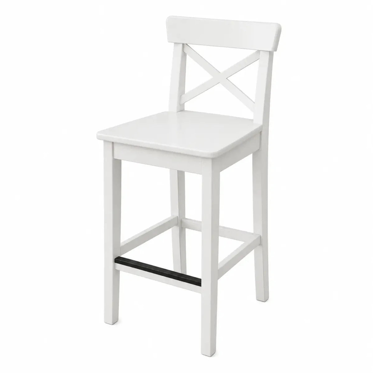 IKEA ROSENTORP Bar Stool with Backrest - used 5 months - Al Thahani Furniture
