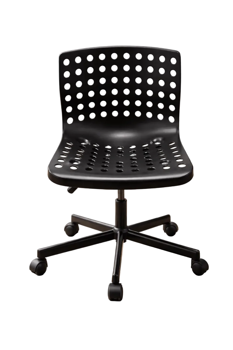 IKEA SKÅLBERG/SPORREN Swivel Chair | Black Plastic Seat | Metal Frame | 360° Swivel - althahanifurniture