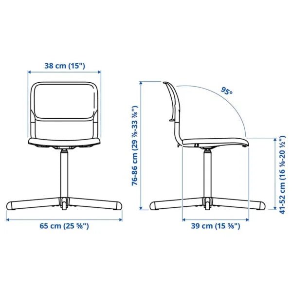 IKEA SMÄLLEN Swivel Chair in Black | Modern Mobility - althahanifurniture