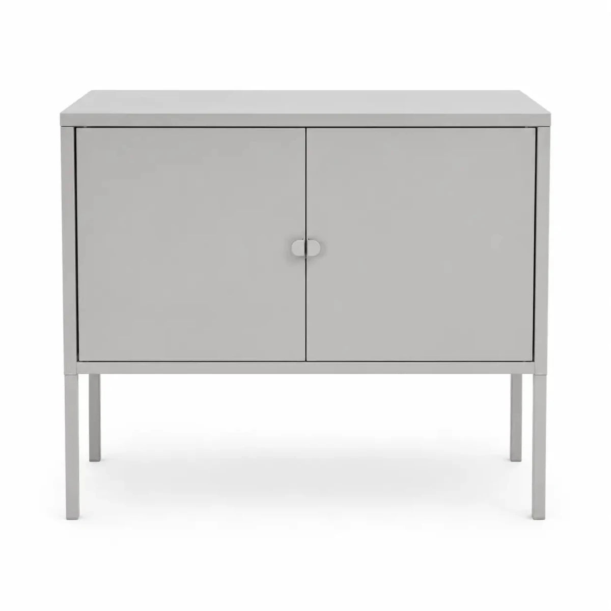 IKEA TUFJORD Upholstered King Bed Frame, 2 LIXHULT Cabinets, 180x200 cm without mattress - used 6 months - Al Thahani Furniture