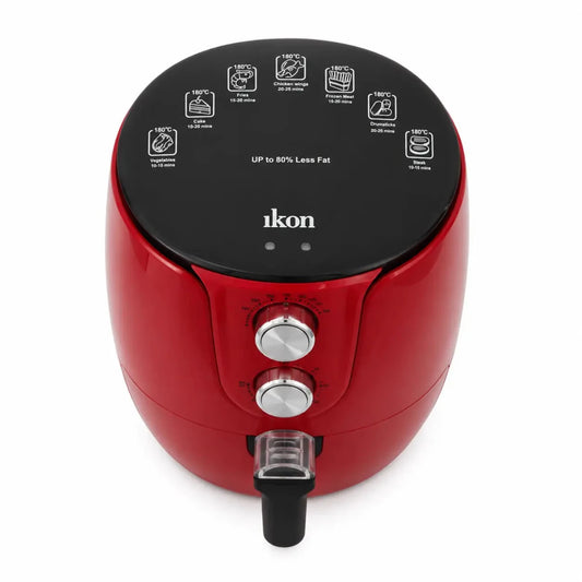 Ikon 3.5L Air Fryer | Red, Adjustable Temperature & Timer - used 4 months - Al Thahani Furniture