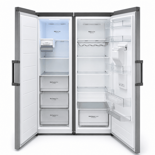 LG 708L Twin Fridge & Freezer Set with Water Dispenser | Platinum Silver - Al Thahani Furniture