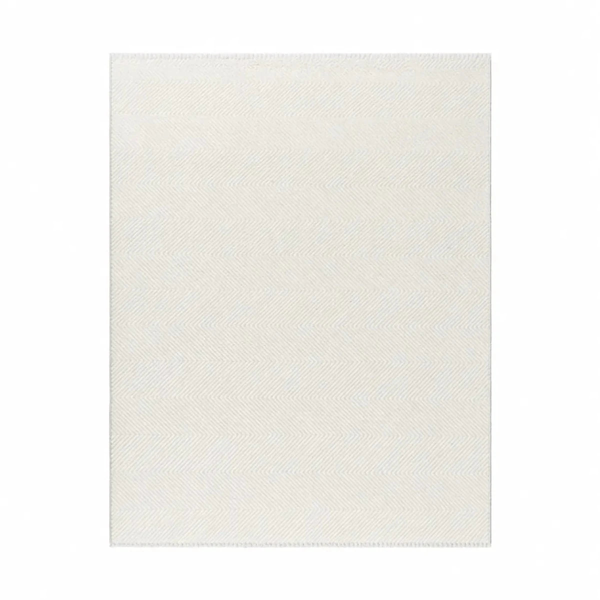 Linie Design Asko Rug | White, Hand-Woven Wool/Cotton, 120x160 cm - used 1 months - Al Thahani Furniture