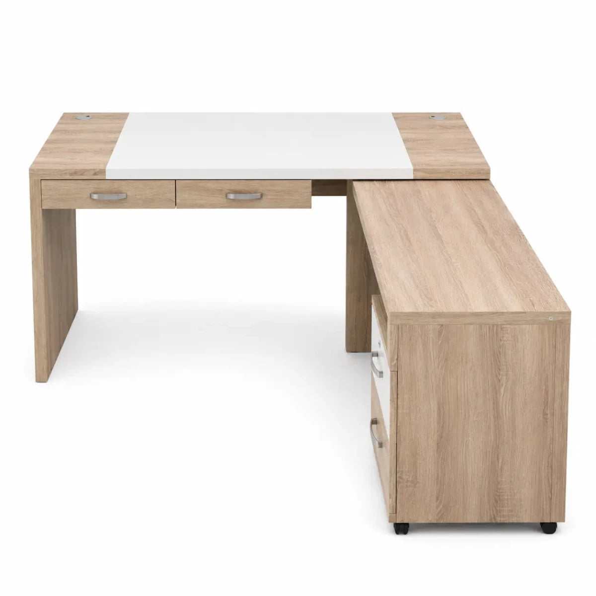 Mahmayi Zelda M225 L-Shaped Executive Workstation - used 5 months - Al Thahani Furniture