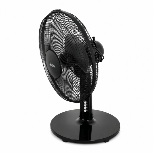 Midea FS40-19K 2-in-1 Pedestal & Table Fan | 16-Inch, 50W, Black - used 4 months - Al Thahani Furniture