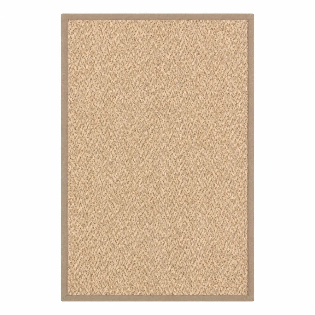 Natural Jute Rug | Herringbone Pattern with Cotton Border, 80x195 cm - used 3 months - Al Thahani Furniture
