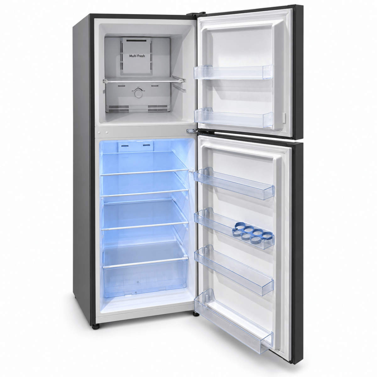 Nobel NR350NF 270L Inverter No-Frost Double-Door Refrigerator – Dark Silver - Al Thahani Furniture