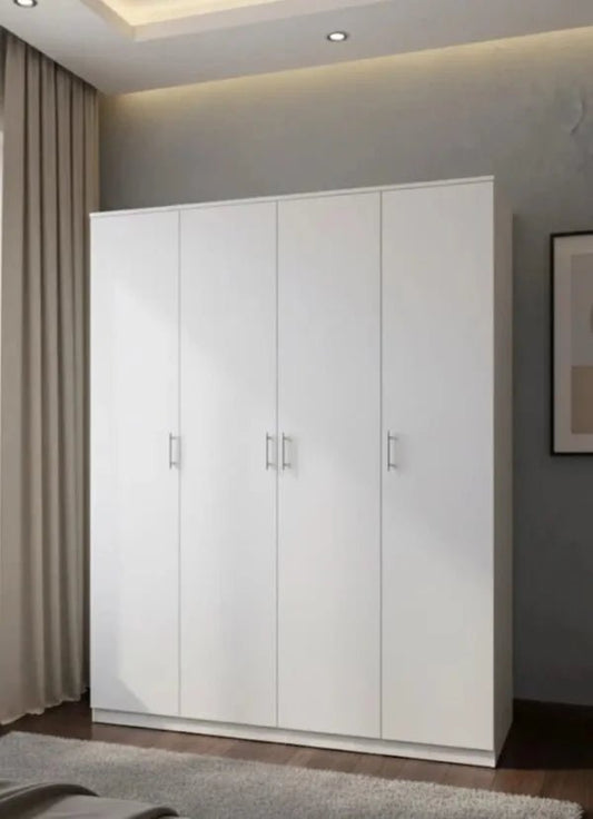 Otis 4 - Door Wardrobe | Engineered Wood with Melamine Finish | Brand New - althahanifurniture