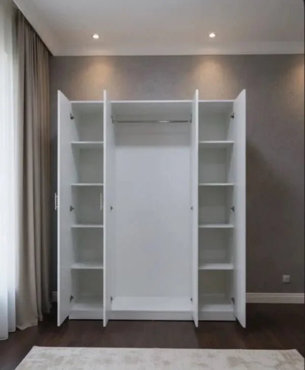 Otis 4 - Door Wardrobe | Engineered Wood with Melamine Finish | Brand New - althahanifurniture