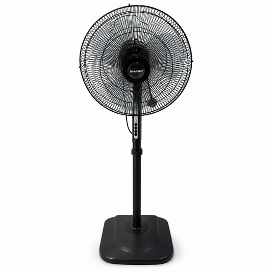 SHARP 40 cm Pedestal Fan with 3 Speeds – Dark Grey – PJS169-GY - Al Thahani Furniture