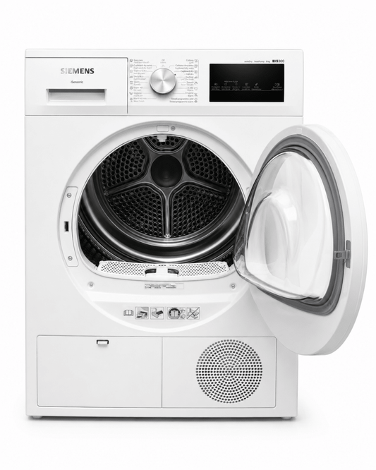 Siemens iQ300 WT45H212GC 8kg Heat-Pump Tumble Dryer with AutoDry – White - Al Thahani Furniture