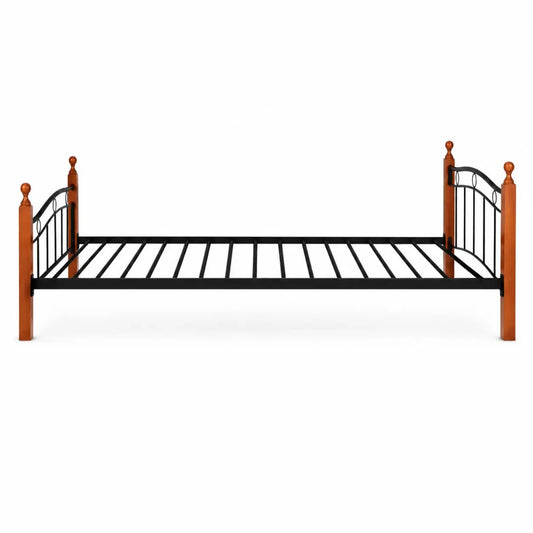 Single Bed Set with Mattress | 90x190 cm, Powder-Coated Metal - used 5 months - Al Thahani Furniture