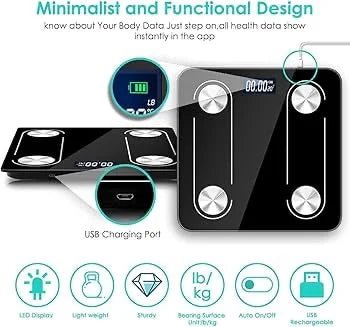 Smart Digital Body Composition Scale | Bluetooth & Body Fat Analysis - althahanifurniture