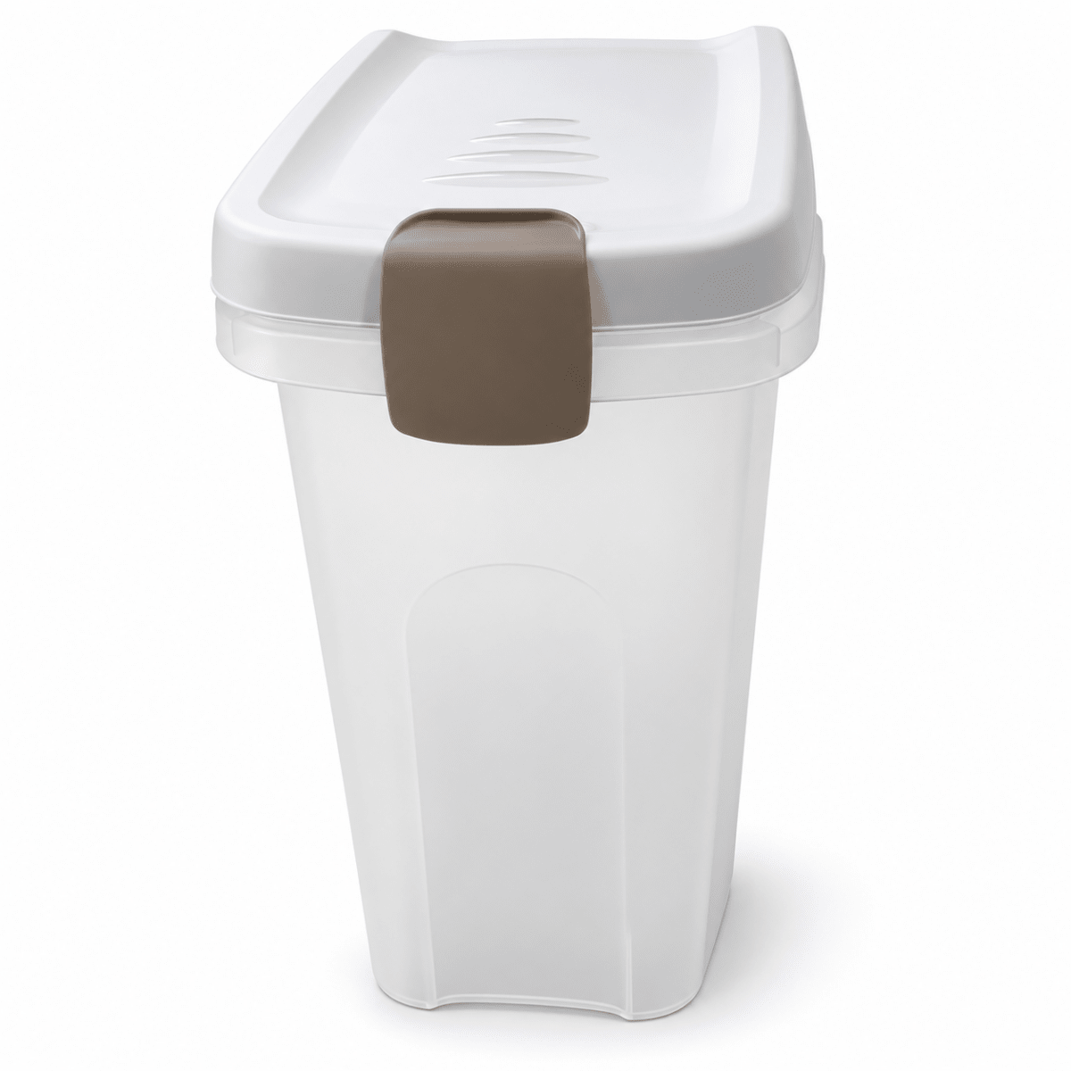 Stefanplast 40L Airtight Pet Food Storage Container with Wheels – Transparent & White - Al Thahani Furniture