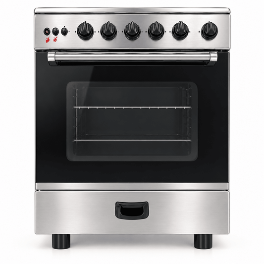 Unionaire C6060 60 × 60 cm 4-Burner Gas Cooker with Oven & Grill – Stainless Steel - Al Thahani Furniture