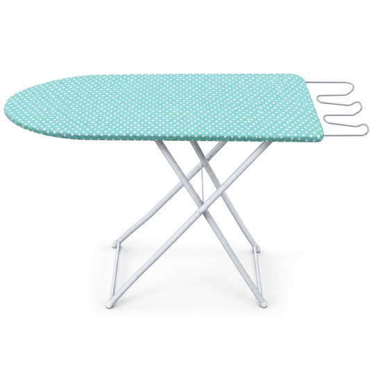 Vileda Star Foldable Ironing Board with Iron Rest – 120 × 38 cm – Turquoise - Al Thahani Furniture