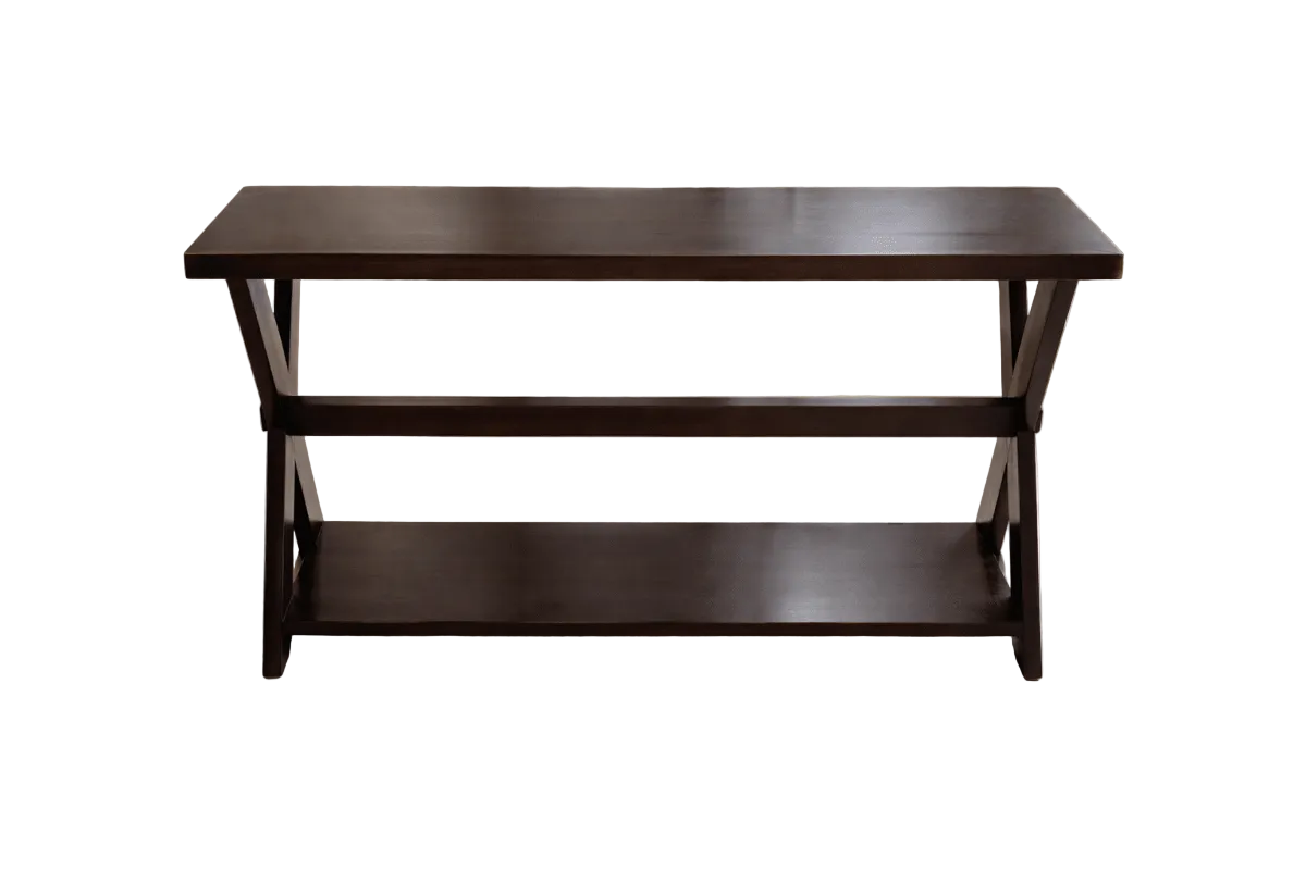 Winsome Xola Console Table – Cappuccino Finish – Classic X - Frame Design – Two - Tier Storage - althahanifurniture
