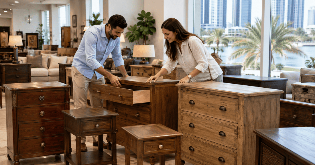 What to Check Before Buying Used Side Tables and Chest Drawers in Abu Dhabi - Al Thahani Furniture