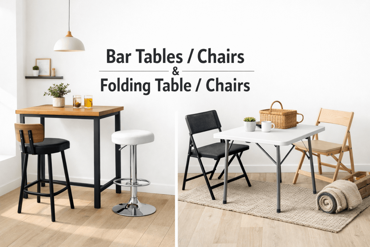 Bar Table/Chairs & Folding Table/Chairs