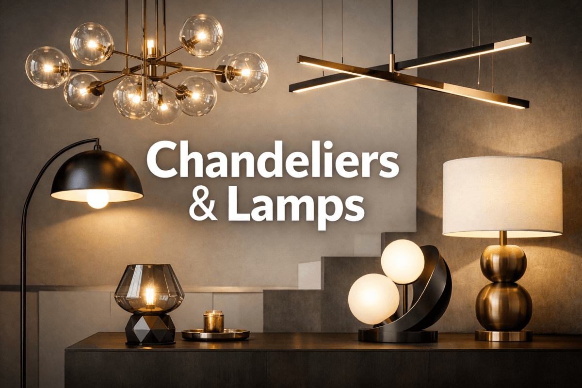 Chandelier & Lamps