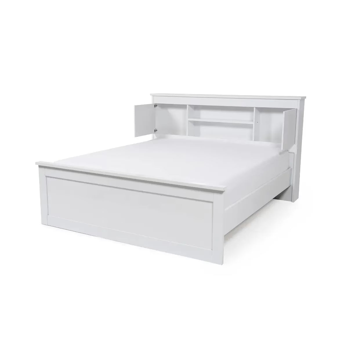 Pan Home King-Size Storage Bed with Mattress – 180 × 200 cm
