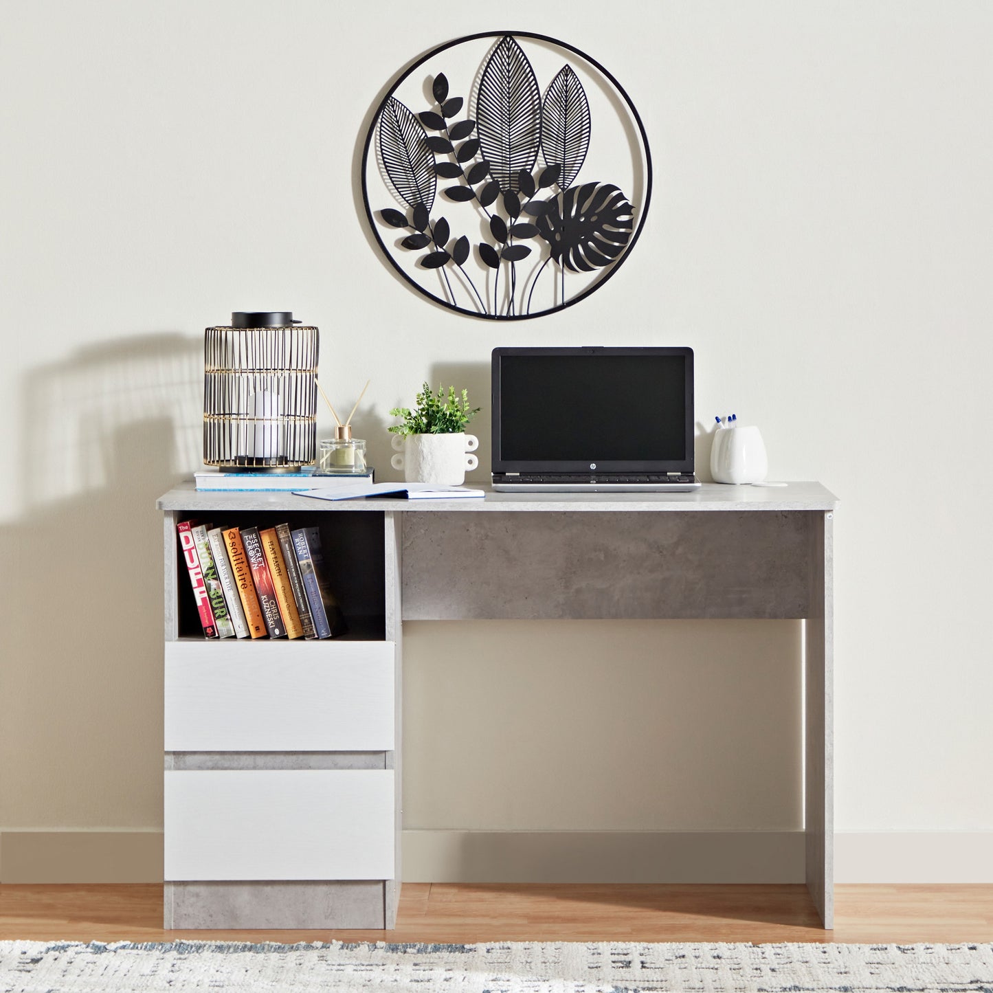 Home Box Alford Patara 2-Drawer Study Desk – 120 × 59.5 × 75 cm