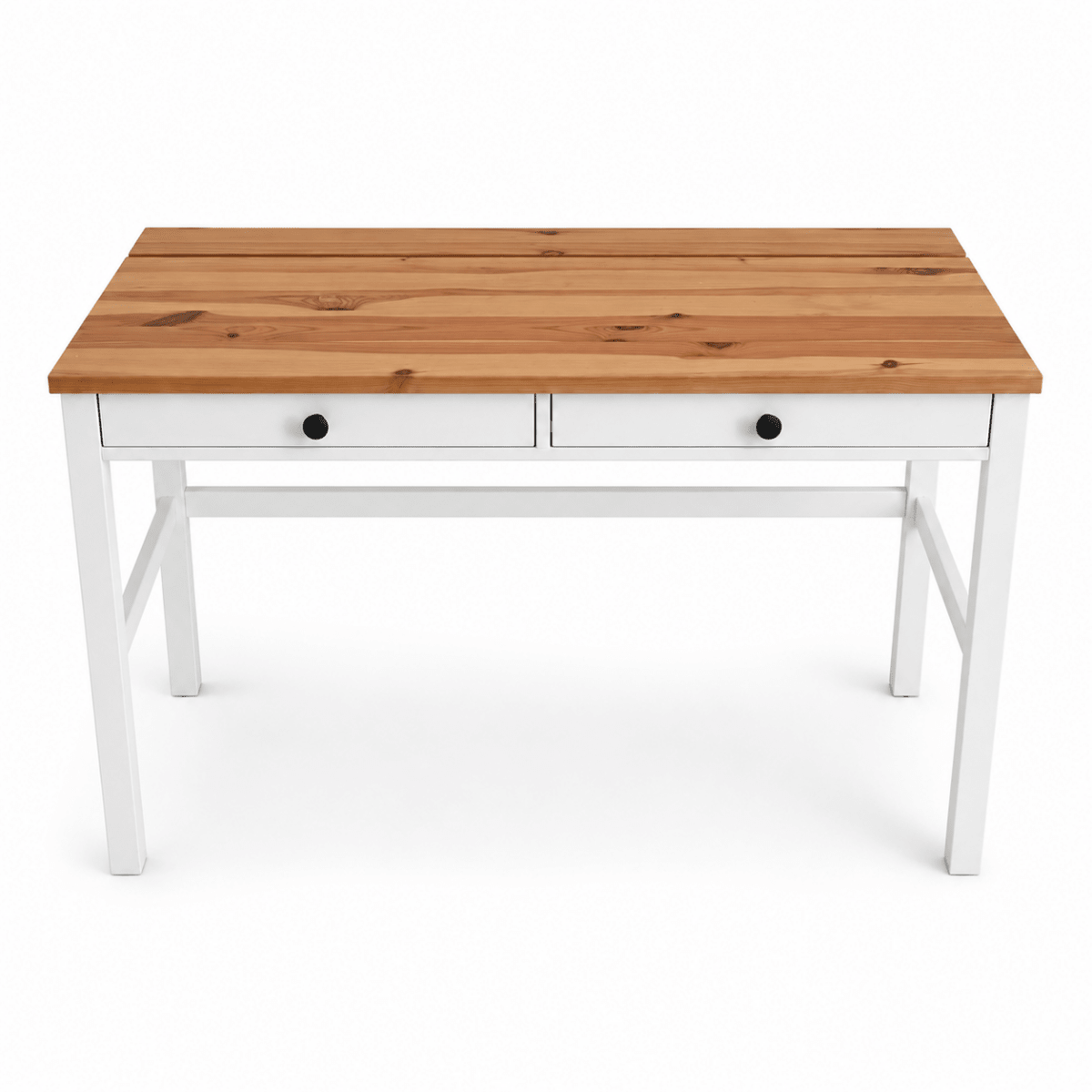 2-Drawer Writing Desk with Lift-Up Storage | Natural Wood & White - Al Thahani Furniture