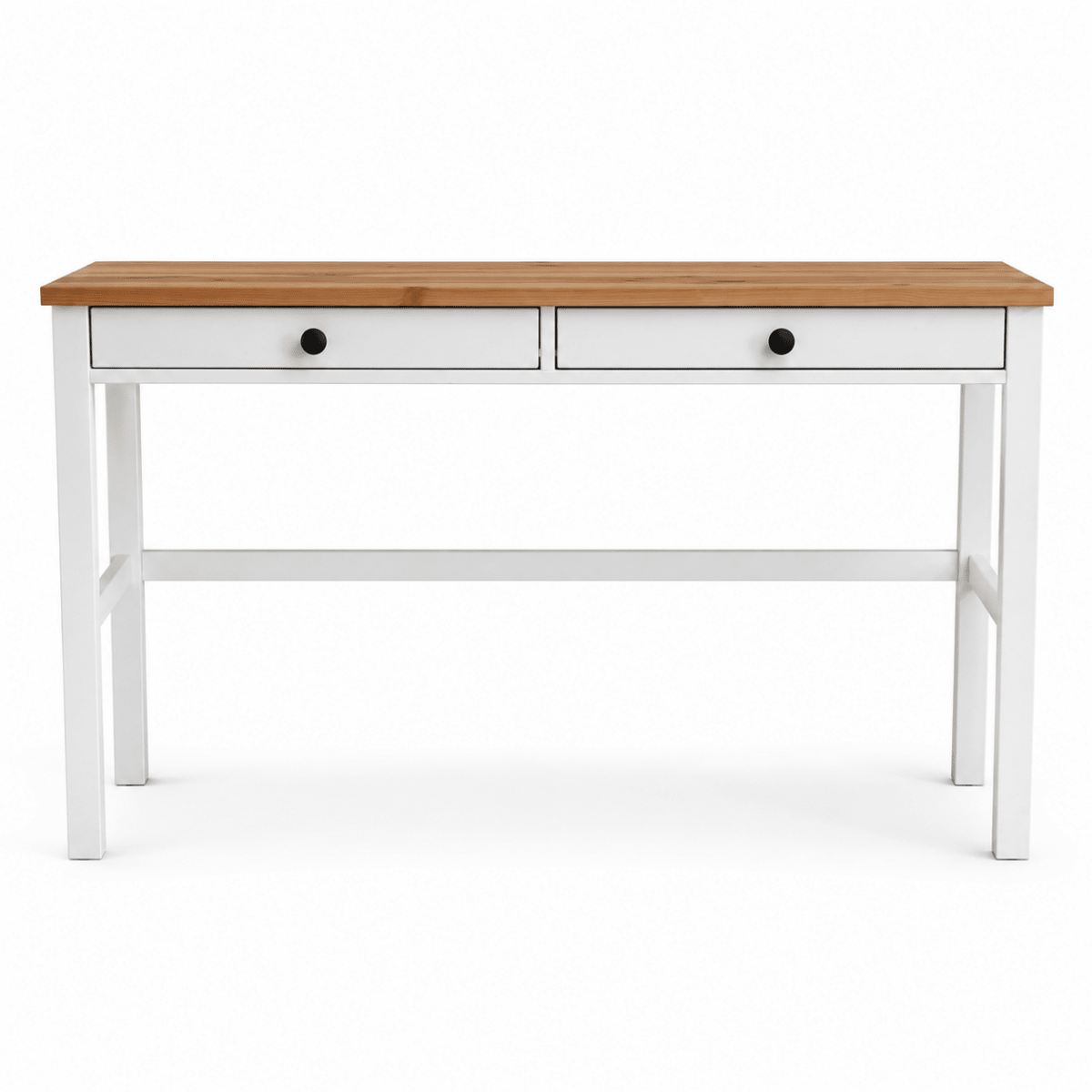2-Drawer Writing Desk with Lift-Up Storage | Natural Wood & White - Al Thahani Furniture