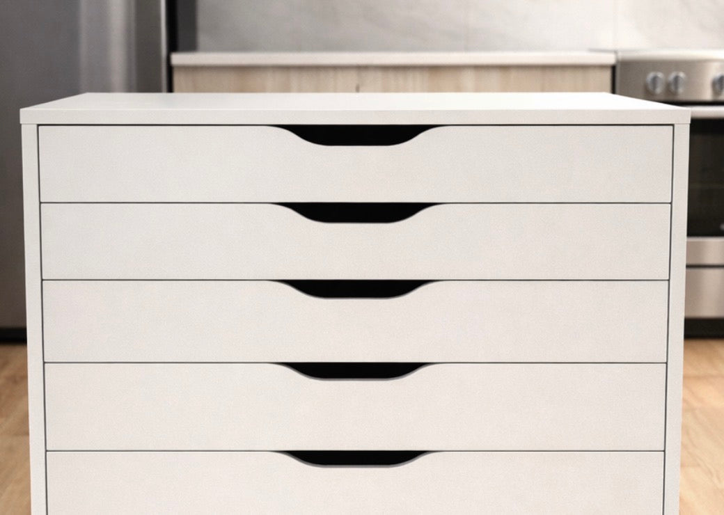 IKEA ALEX Drawer Unit on Castors – White, 67x66 cm, Mobile Storage