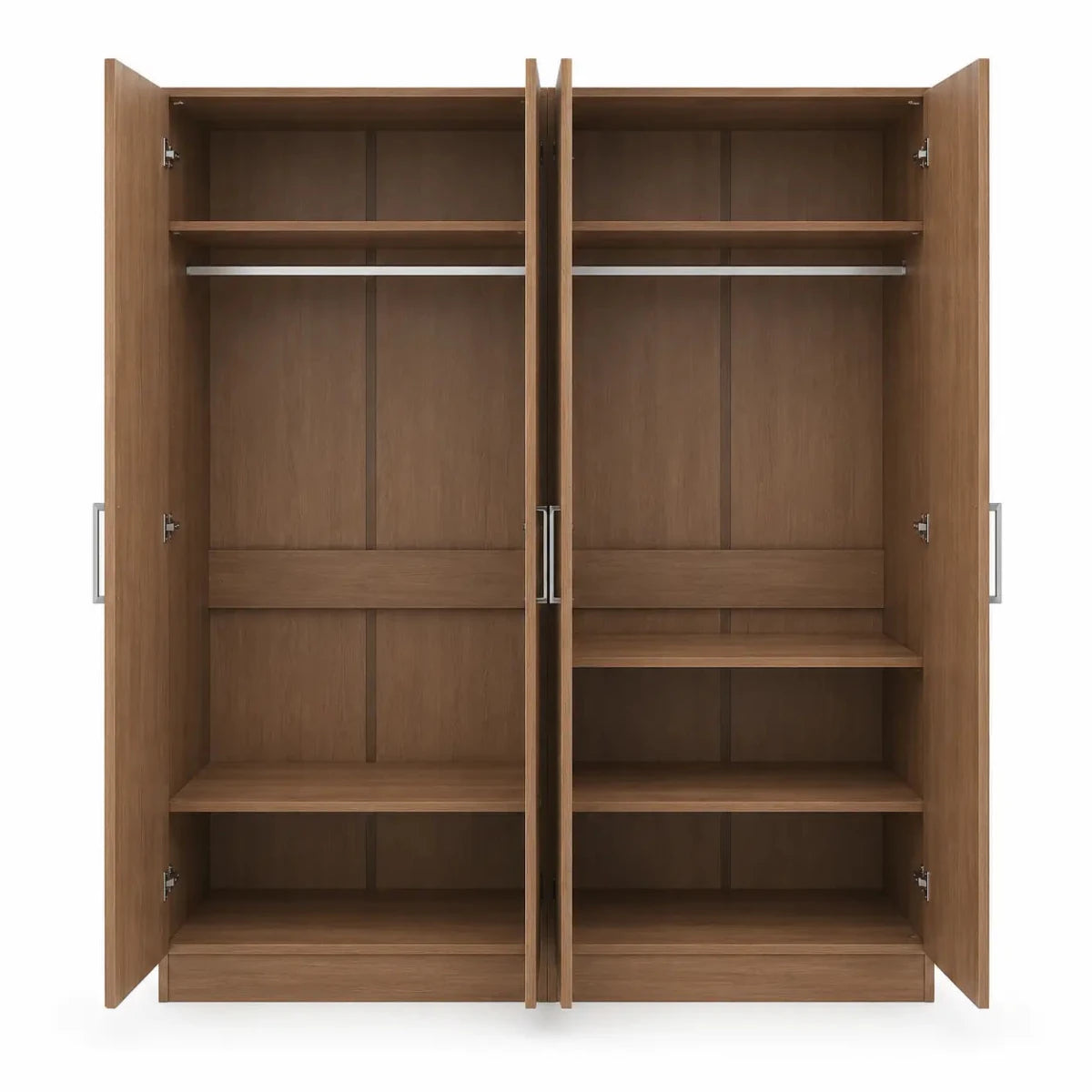4-Door Wardrobe | Minimalist, Engineered Wood - used 5 months - Al Thahani Furniture